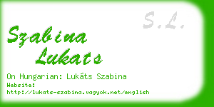 szabina lukats business card