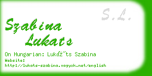 szabina lukats business card